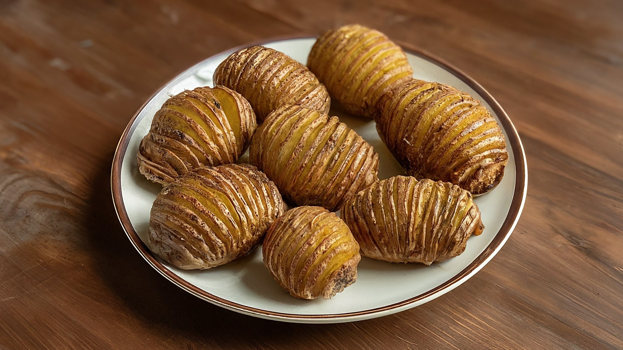 Air Fryer Hasselback Potatoes