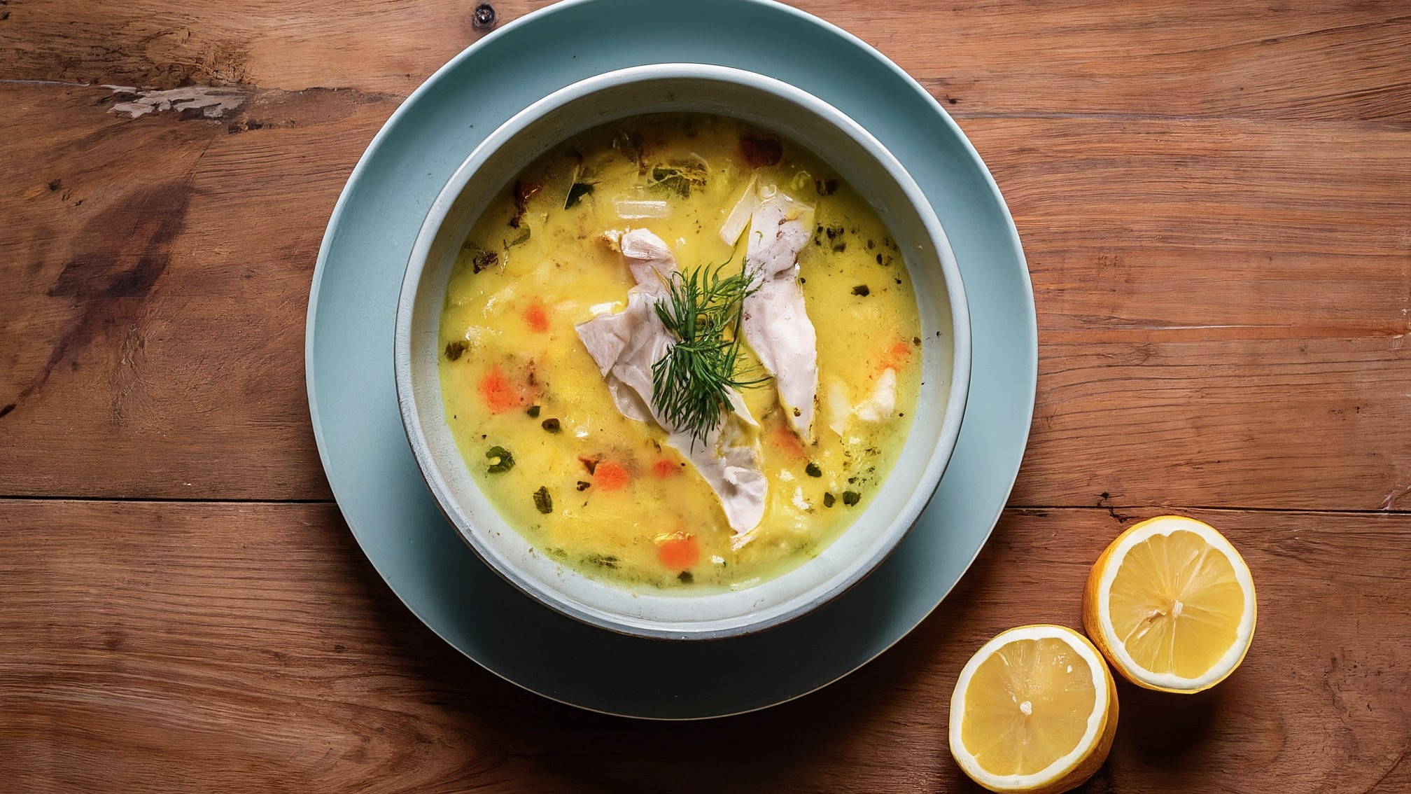 Greek Lemon and Chicken Soup (Avgolemono)