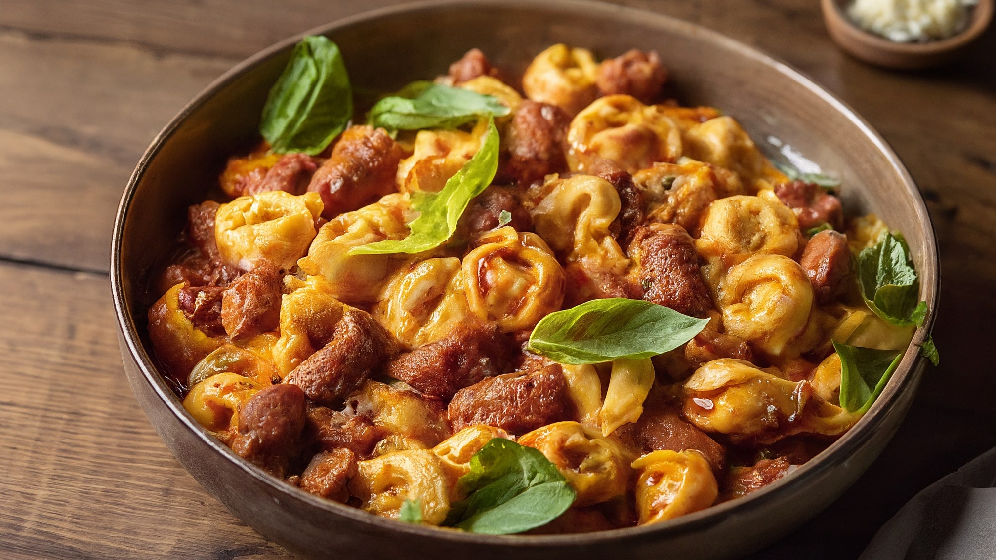 One-Pot Cheesy Tortellini and Sausage