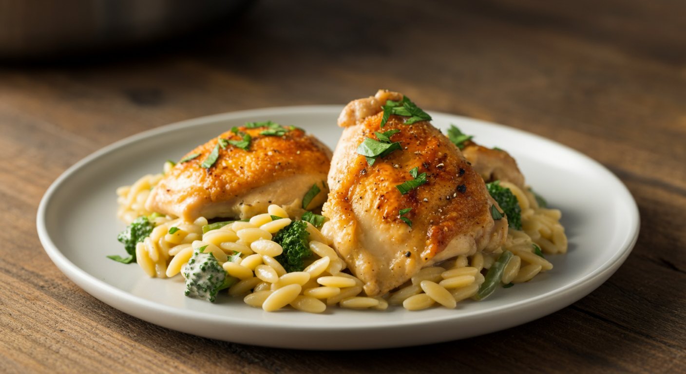 One-Pan Lemon Butter Chicken and Orzo