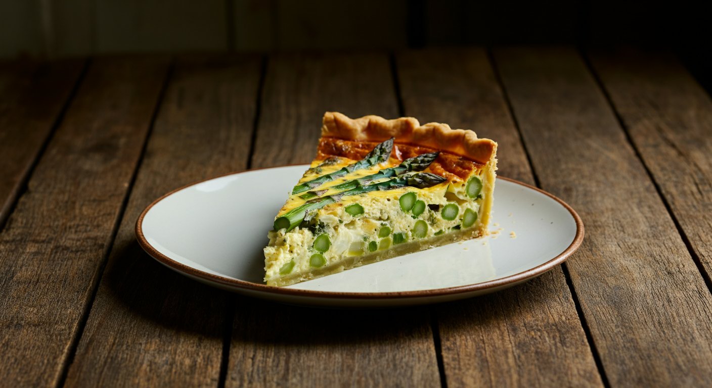 Spring Vegetable Quiche with Asparagus and Gruyere