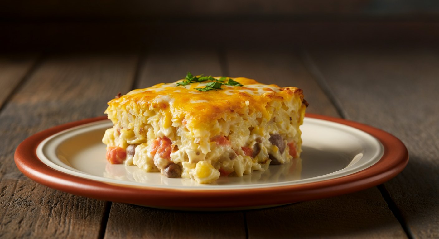 Cheesy Fluffy Hashbrown Casserole